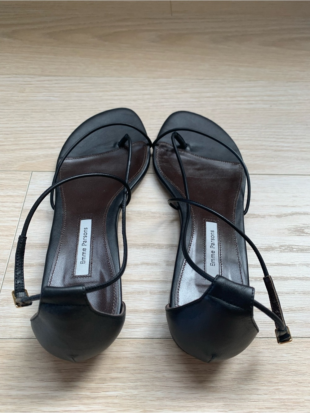 Emme Parsons Black String Strappy Sandal NWT Size 41 IT - Picture 6 of 8